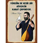 Ahmet Kaya Ahşap Retro Vintage Poster