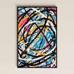 Renkli Enerjik Soyut Tablo - UV Baskılı Modern Duvar Sanatı