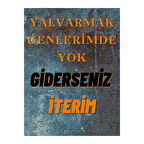 Yalvarmak Genlerimde Yok Esprili Dekoratif Ahşap Tablo