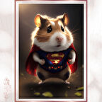 Süper Hamster - Mini Kahraman Sevimli Poster