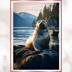 ACQUA Serisi Kayalıkların Efendisi Fok Balığı Duvar Dekoru