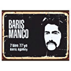 Barış Manço Temalı Retro Ahşap Poster Tablo | 7'den 77'ye Barış Ağabey