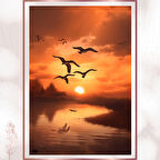 Gün Batımında Özgürlük Kuşları Duvar Dekoru