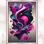 Akışkan Soyut Renkler Tablosu - 3D Etkili Pleksi Sanat Dekoru