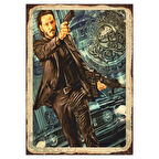 John Wick Aksiyon ve Continental Temalı Ahşap Retro Poster Tablo