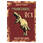 Tyrannosaurus Rex Dinozor Temalı Ahşap Retro Poster Tablo