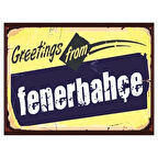 Fenerbahçe Temalı Retro Ahşap Poster Tablo | İstanbul Semt ve Taraftar Dekoru