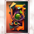 Üçüncü Boyutlu Soyut Portal Tablosu - Modern 3D Pleksi Dekor