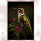 Zümrüt Işıltılı Sinek Kuşu Duvar Dekoru