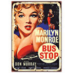 Marilyn Monroe Bus Stop Film Afişi Temalı Ahşap Retro Poster Tablo