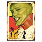The Mask Film Temalı Jim Carrey Portreli Ahşap Retro Poster Tablo