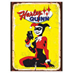 Harley Quinn Retro Ahşap Poster Tablo | DC Comics Çizgi Stil Vintage Dekor