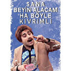 Sana Beyin Alacam Ahşap Retro Vintage Poster 