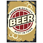 Beer Retro Ahşap Tablo - Premium Kalite Bira Temalı Vintage Poster