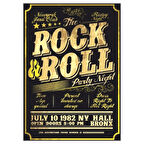Rock and Roll Party Retro Ahşap Tablo - Bronx 1982 Müzik Afişi Tasarımı