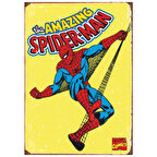 The Amazing Spider-Man Retro Ahşap Tablo - Marvel Çizgi Roman Stilinde Dekor