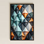 Geometrik 3D Desen Şeffaf Pleksi Tablo