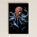 Detaylı Ahtapot Tasarımlı Şeffaf Pleksi Tablo