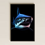 Hiperrealist Büyük Beyaz Köpekbalığı Şeffaf Pleksi Tablo