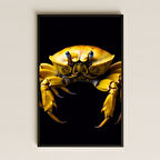 Sarı Yengeç Temalı Şeffaf Pleksi Tablo