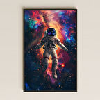 Uzay Boşluğunda Astronot Temalı Pleksi Tablo