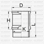 x MOTOR GÖMLEĞİ P104-P106-P204-P205 XW 3 S-WV 7-TU 1 M/Z-TU 1 K 1.1 TU1M 72.00 ÇAP STD