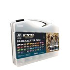 Vallejo 80260 40x8 ml. Wizkits Başlangıç Model Boyası Seti, Boya Fırçalı ve Özel Çantalı