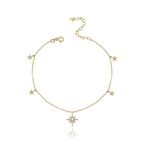 Kuzey Yıldızı Figürlü Altın Halhal