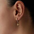 Kuzey Yıldızı Altın Küpe