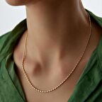 Çubuk Tırnak Makası Altın Zincir Kolye