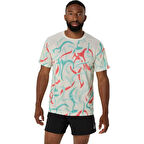 Asics ,road All Over Print Ss Top Erkek Tişört