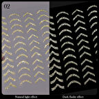 3D Reflektif efekt nail art sticker  model -2 (55881-2)