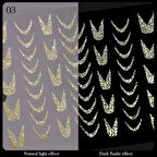 3D Reflektif efekt nail art sticker  model - 3 (55881-3)