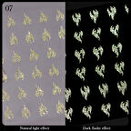3D Reflektif efekt nail art sticker  model - 7 (55881-7)