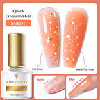 BORN PRETTY 7ml Gold Flakes Glitter Quick Building Gel SGE04 (55453)