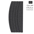 Yarım ay metal tırnak törpüsü yedeği 5 adet (55376-4)