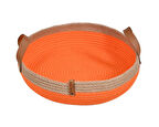Kulplu Yuvarlak Dekoratif Kordon Sepet