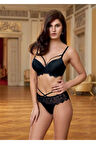 Kadın Siyah Desteksiz Sütyen Takımı