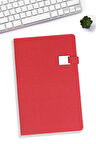 Mıknatıs Detaylı Kırmızı Defter