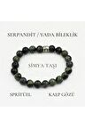 Doğal Şifalı Taş Bileklik | Serpantin / Yada Doğal Taş Bileklik 8 Mm Simya Taşı