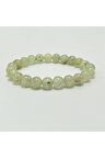 Sertifikalı Prehnit 8mm Elastik Misinalı Doğal Taş Bileklik