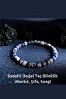 Sodalit Doğal Taş Bileklik 6 Mm ( Mantık, Şifa, Duygusal Denge, Sezgi, Hakikat, Algı ) Aa Kalite