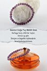 Ametist Doğal Taş Bileklik 6 Mm ( Dinç Uyanma ) ( Pozitif Enerji )