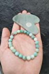 Amazonit Doğaltaş Bileklik ( Aventurin Gua Sha Hediyeli ) 8 Mm