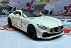 Oyuncak Metal Model Araba 1/36 Çek Bırak Mercedes Amg Gtr Beyaz
