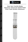 Özel Seri Yenilik Moda Aksesuar Universal 22mm Pimli Clear Saat Kordon Aksesuarı