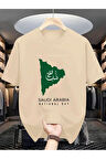 Saudi Arabia Baskılı Oversize Tshirt