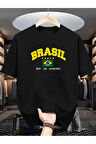 Unisex Brazil Baskılı Oversize T-shirt