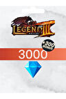Legend Online 3000 + 300 Bonus Gpay Elmas