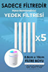 Hava Nemlendirici Buhar Makinesi Filtresi 5 Adet Universal - 0.8cm X 10cm